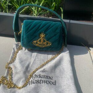 Vivienne Westwood Green Suede Bag
